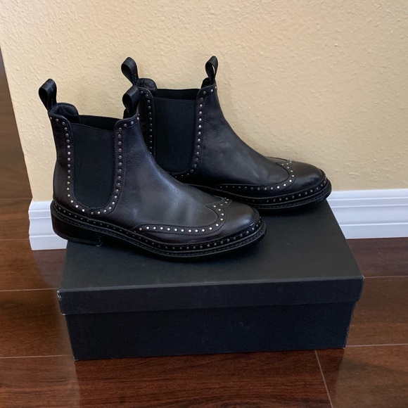 Rag & Bone Benson Leather Studded Chelsea Boot - Picture 2 of 7